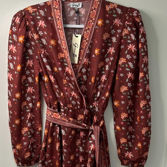 Garrie B Mini Wrap Dress Size M - Picture 4 of 9